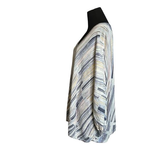 Nic + Zoe blue stripes lightweight tunic sweater size 3X - Picture 6 of 15